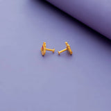 Peacock Design Gold-Plated 925 Silver Stud Earrings