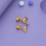 Manika Petal Gold Polish 925 Silver Traditional Kid Earring