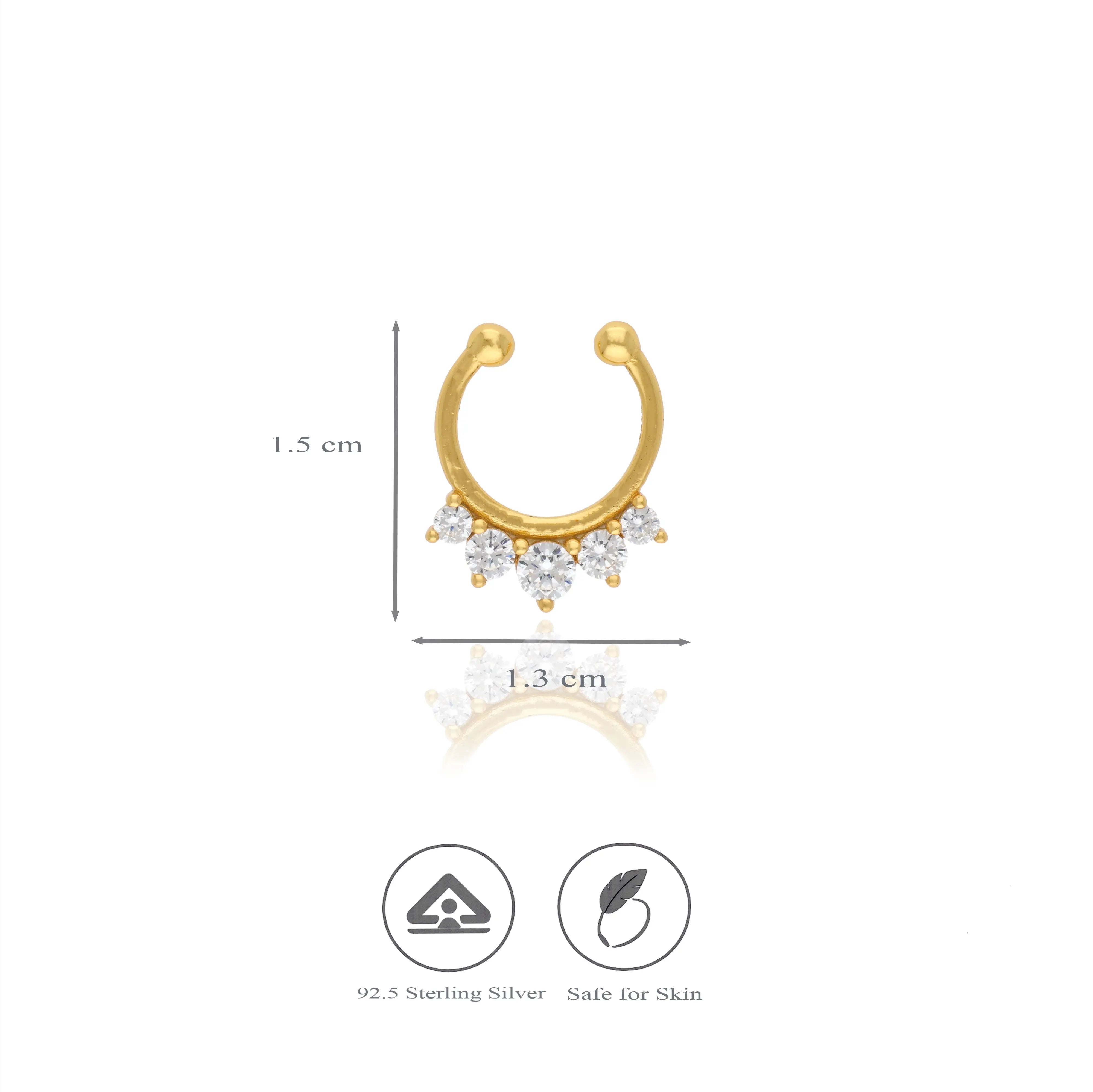 Dewdrop Bloom 925 Silver Septum Earring