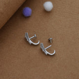 Mini Royale 925 Silver J Type Earring