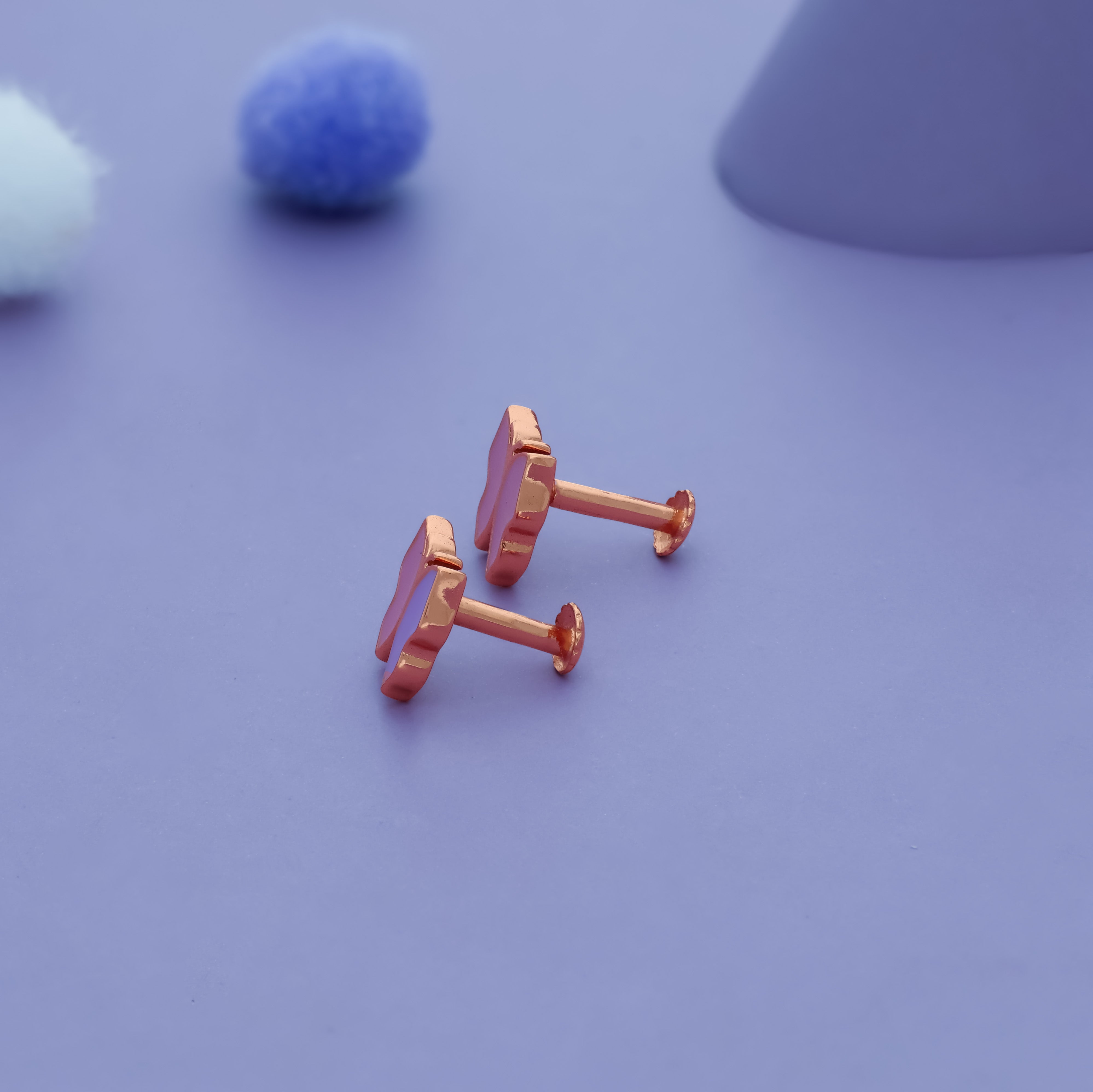 Violet Butterfly 925 Sterling Silver Kids Stud (3+ Yrs)