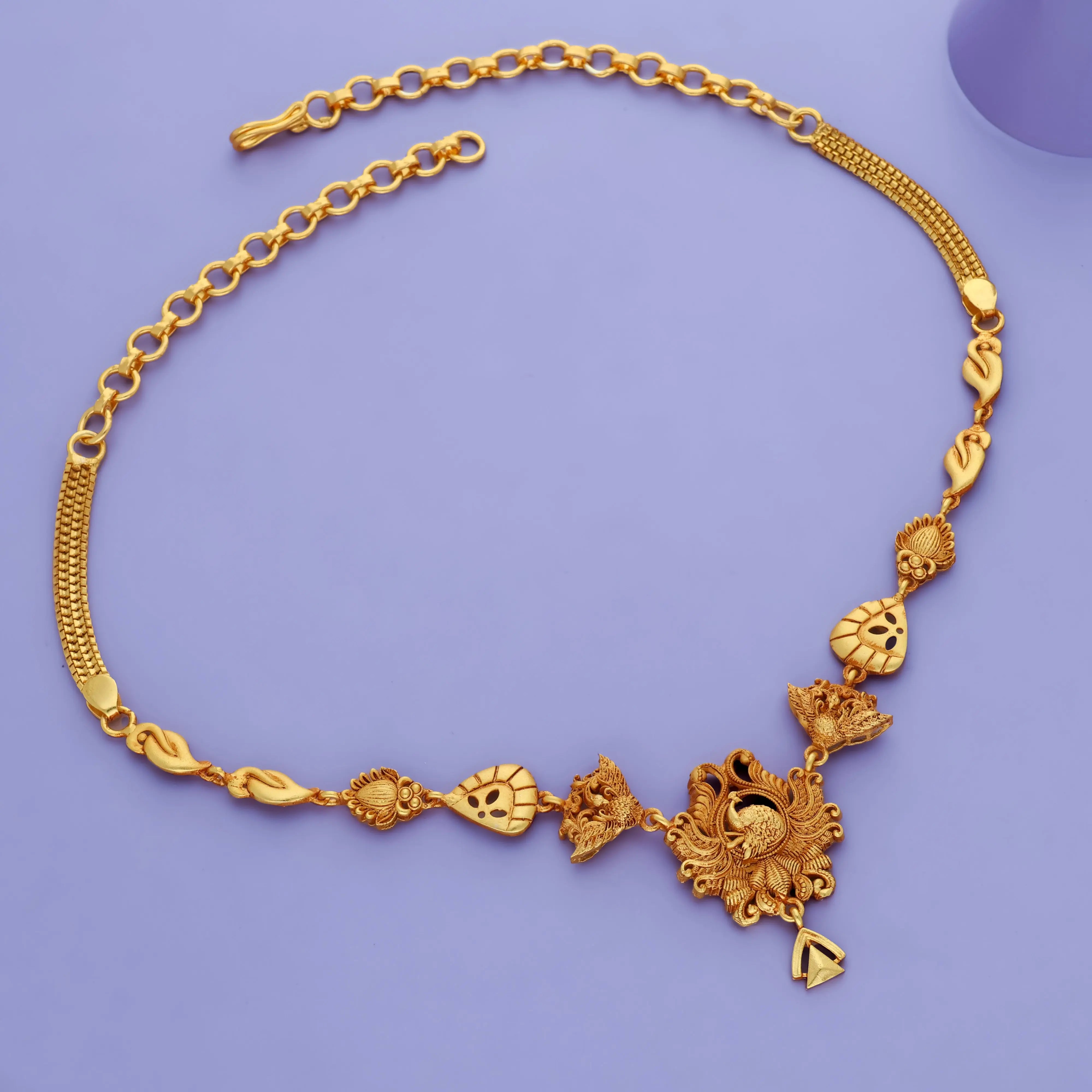 Devi Mayuri 925 Sterling Silver Traditional Necklace