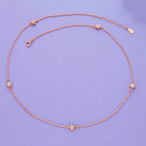 Star Stone Charm 925 Sterling Silver Chain Necklace