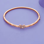 Butterfly Glow Rose Gold Polish 925 Silver Kid Bangle