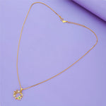 Floral Heart 925 Silver Chain Necklace