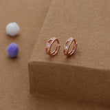 Sleek Dot 925 Silver Hoop Earring