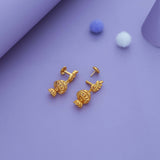 Suvarnika Gold Polish 925 Silver Traditional Jhumkas