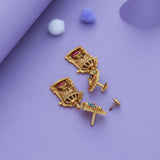Devi Darshan Traditional 925 Gold Polish Silver Earring