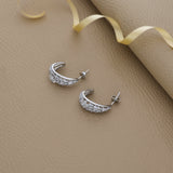 Luminous 925 Silver Hoop Earrings