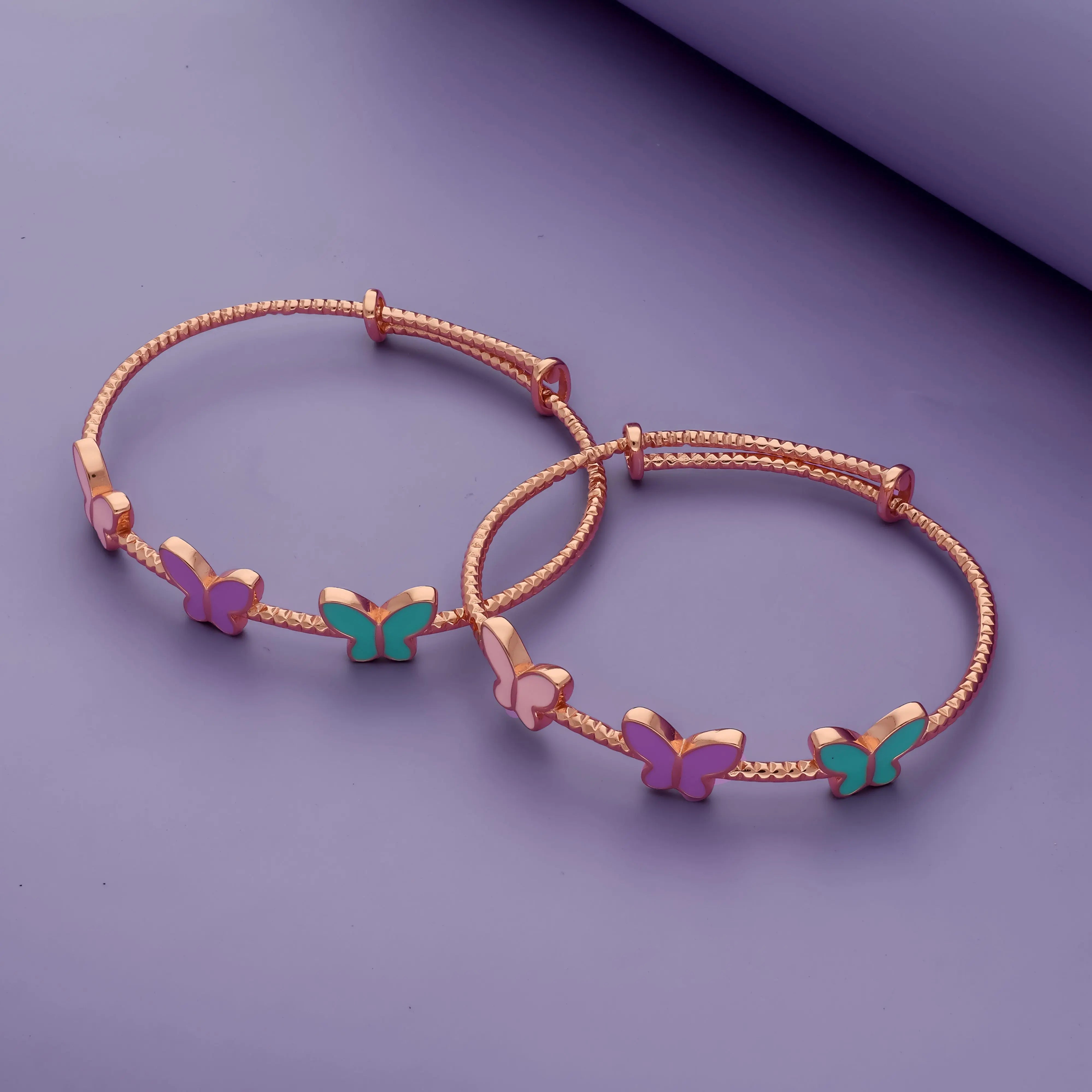 925 Silver Butterfly Kids Bangles