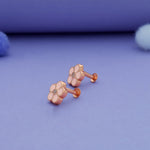 925 Silver Floral Kids Studs with Secure South Screw Back