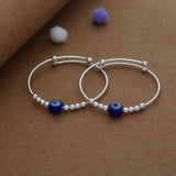 Ocean Eye Silver Kids Bangles (0-5 Years) | 925 Hallmark | Daily Wear Gift for Kids