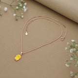 Sunny Duckie Rose Gold Polish 925 Silver Kids Chain Pendant (3+ Years)