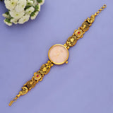 Pink Traditional Antique 925 Silver Bracelet Watch