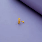 Endearing Gold Polish 925 Silver Nosepin