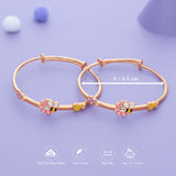 Bee Petal Charm 925 Silver Kid Bangles (0-5 Yrs)