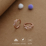 Petal Vine Rose Gold Silver Toering | 925 Hallmark | Lightweight | Fancy Wear