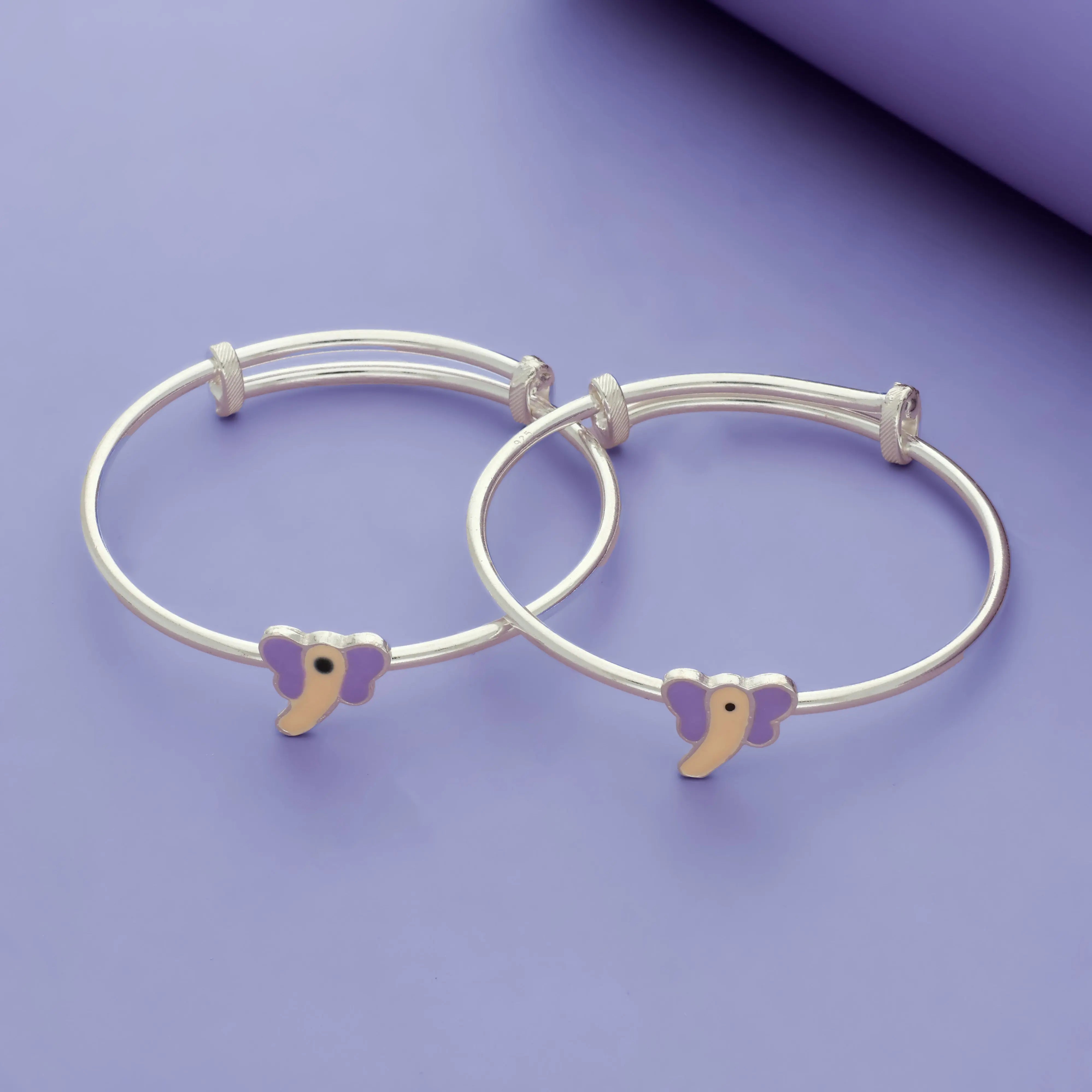 Tiny Gaja 925 Sterling Silver Kid Bangles