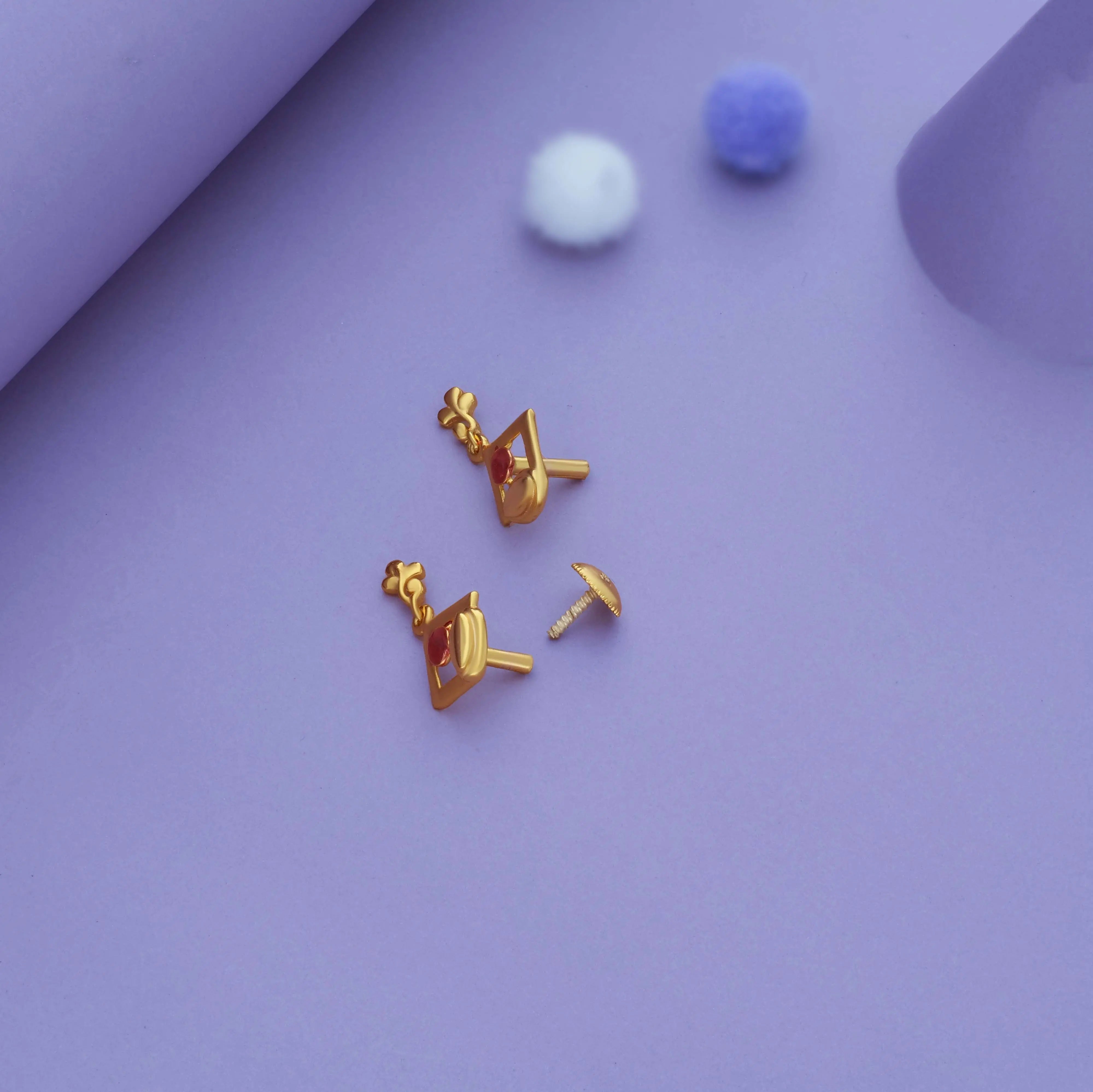 Luxe Love Gold Polish 925 Silver Drop Earring