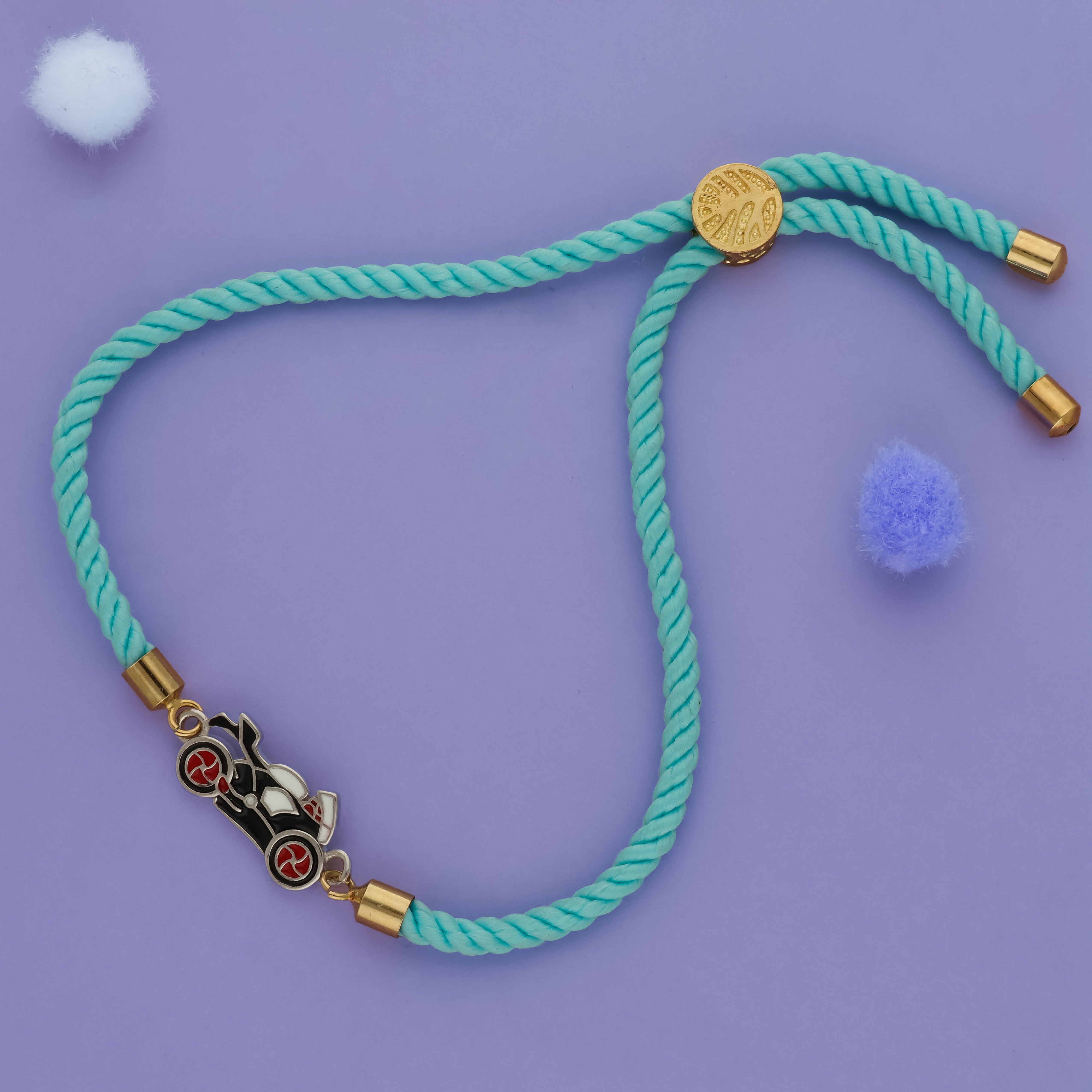 Racer Bike 925 Silver Kids Rakhi