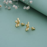 Little Blossom 18K Gold Polish Silver Studs