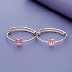 Cute Hello Kitty 925 Silver Kid Bangles (0-5 Yrs)