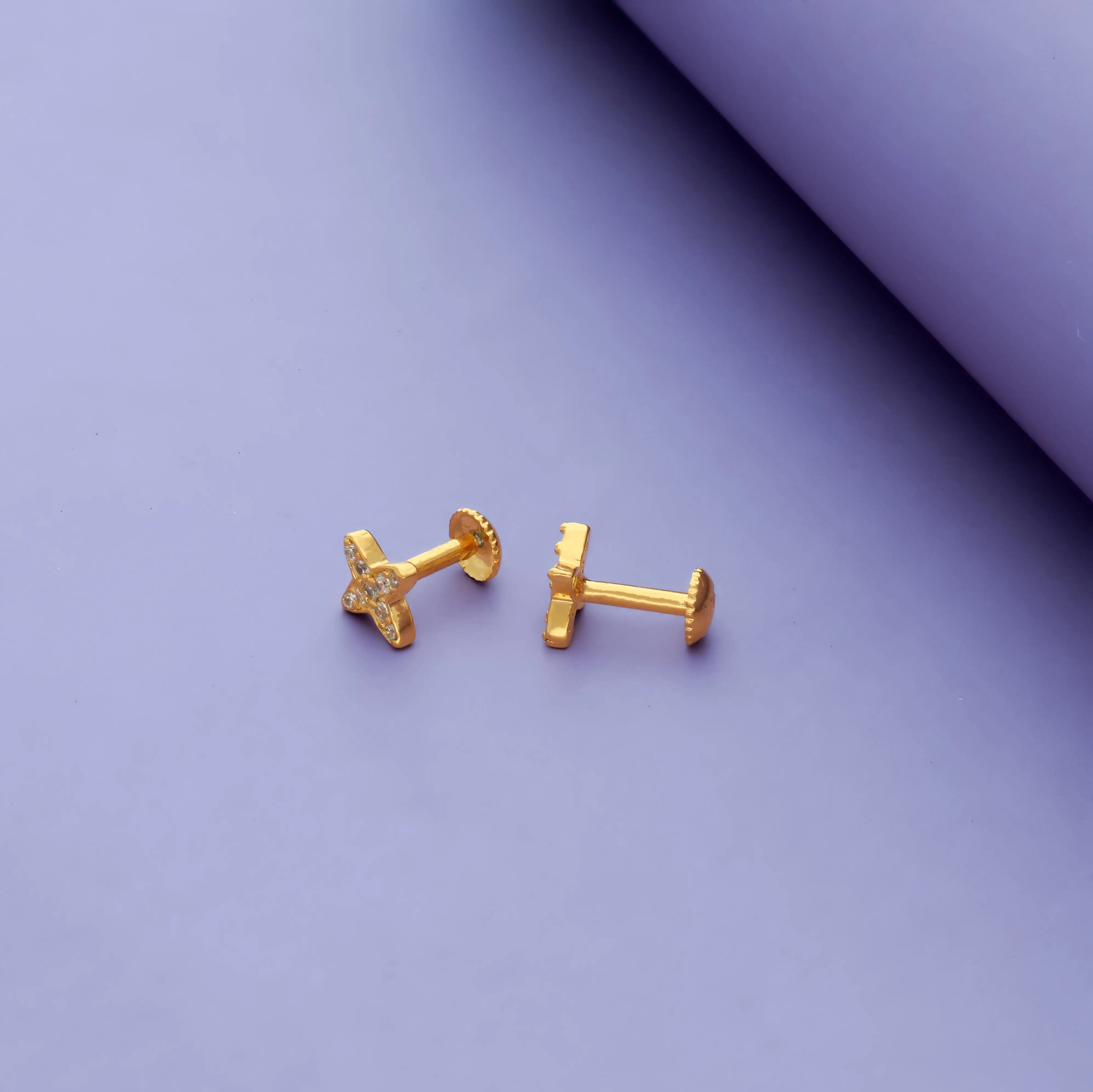 Sparkling X 925 Silver Kids Stud Earrings