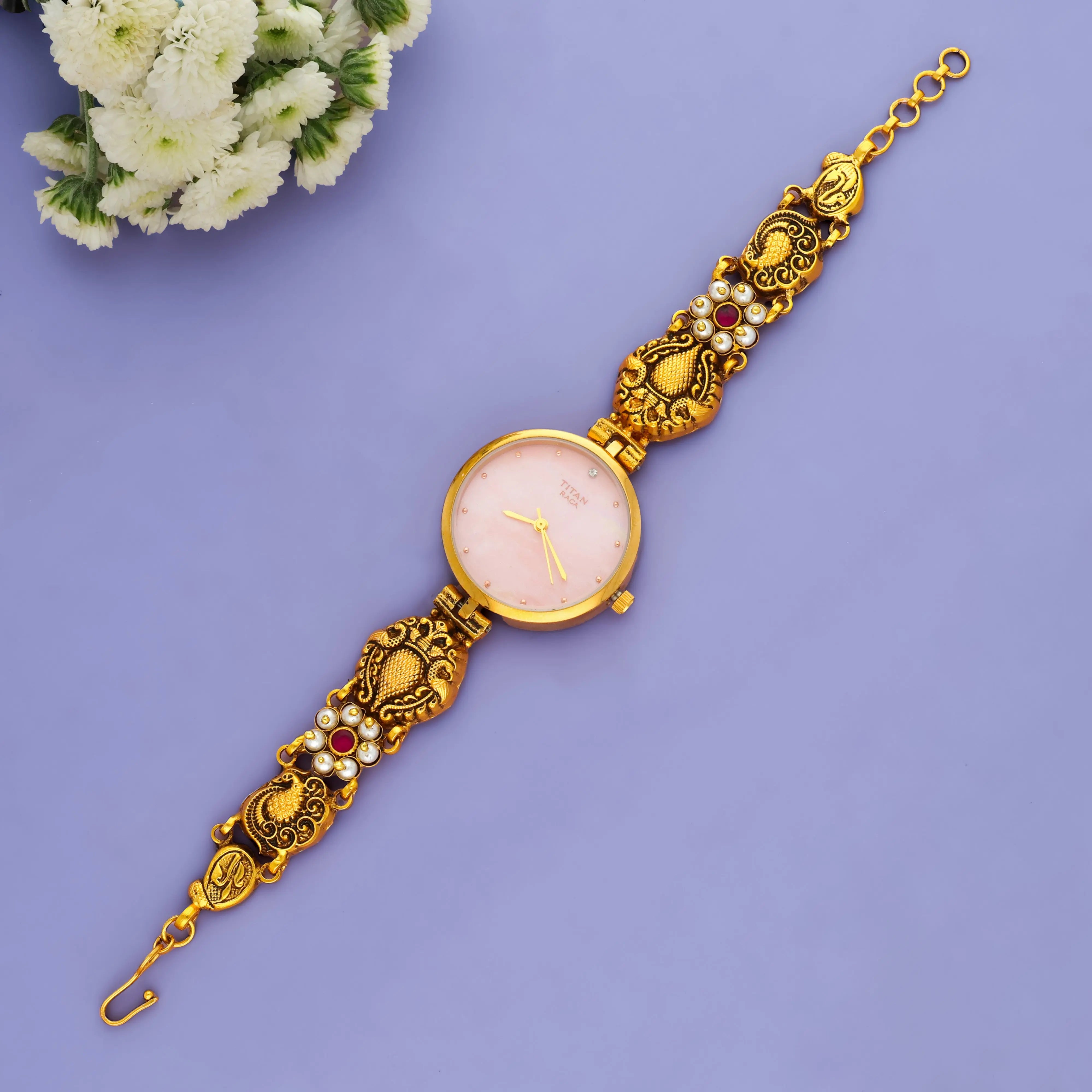 Designer Traditional Jewelry 925 Silver Bracelet Watch