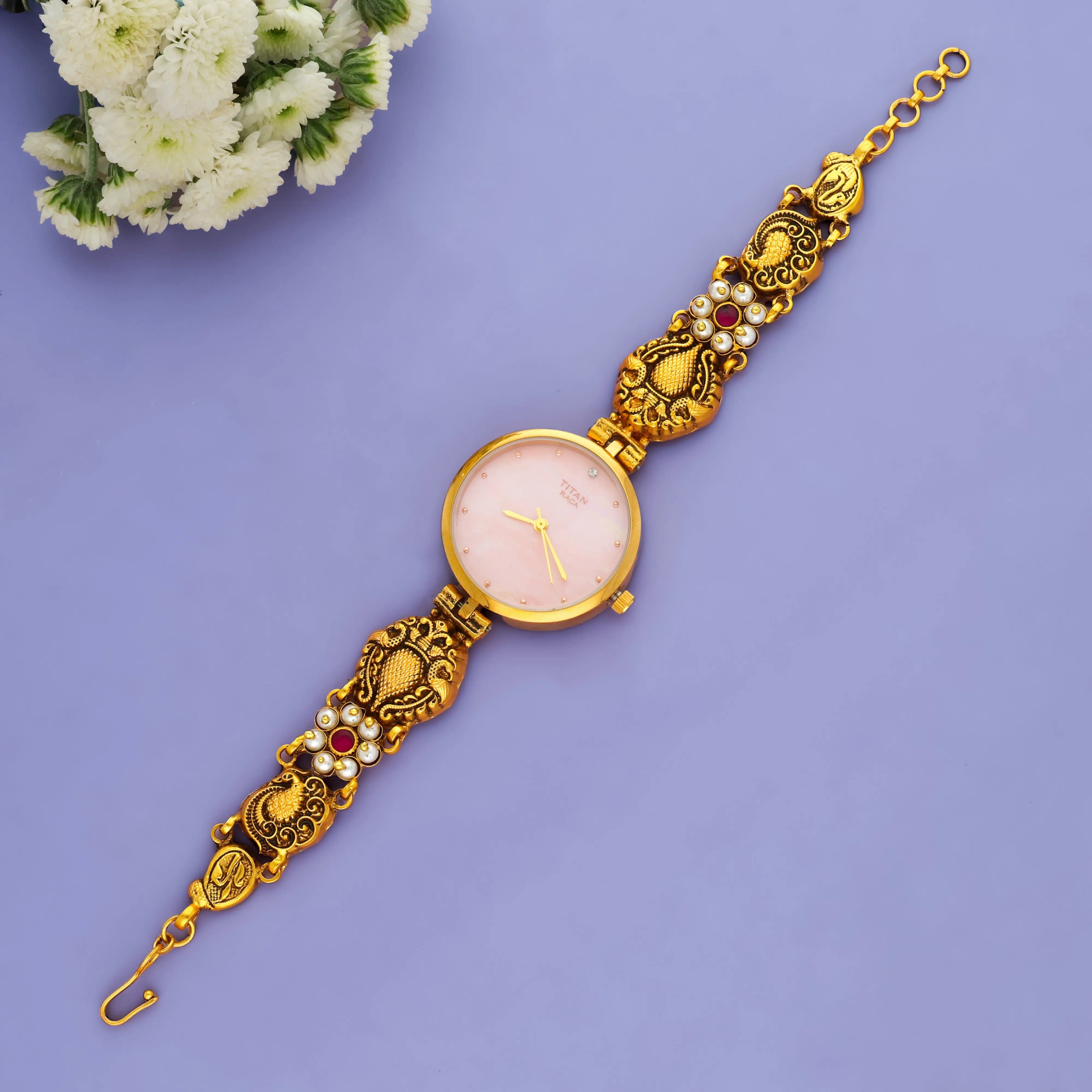Designer Traditional Jewelry 925 Silver Bracelet Watch
