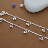 Angel Bells Traditional 925 Silver Kid Anklet(3-4 Yrs)