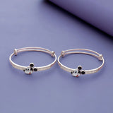 925 Silver Classic Mickey Mouse Adjustable Kids Bangles (0-5 Yrs)