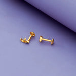 Twin Leaf 925 Silver Kids Stud Earring