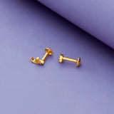 Twin Leaf 925 Silver Kids Stud Earring
