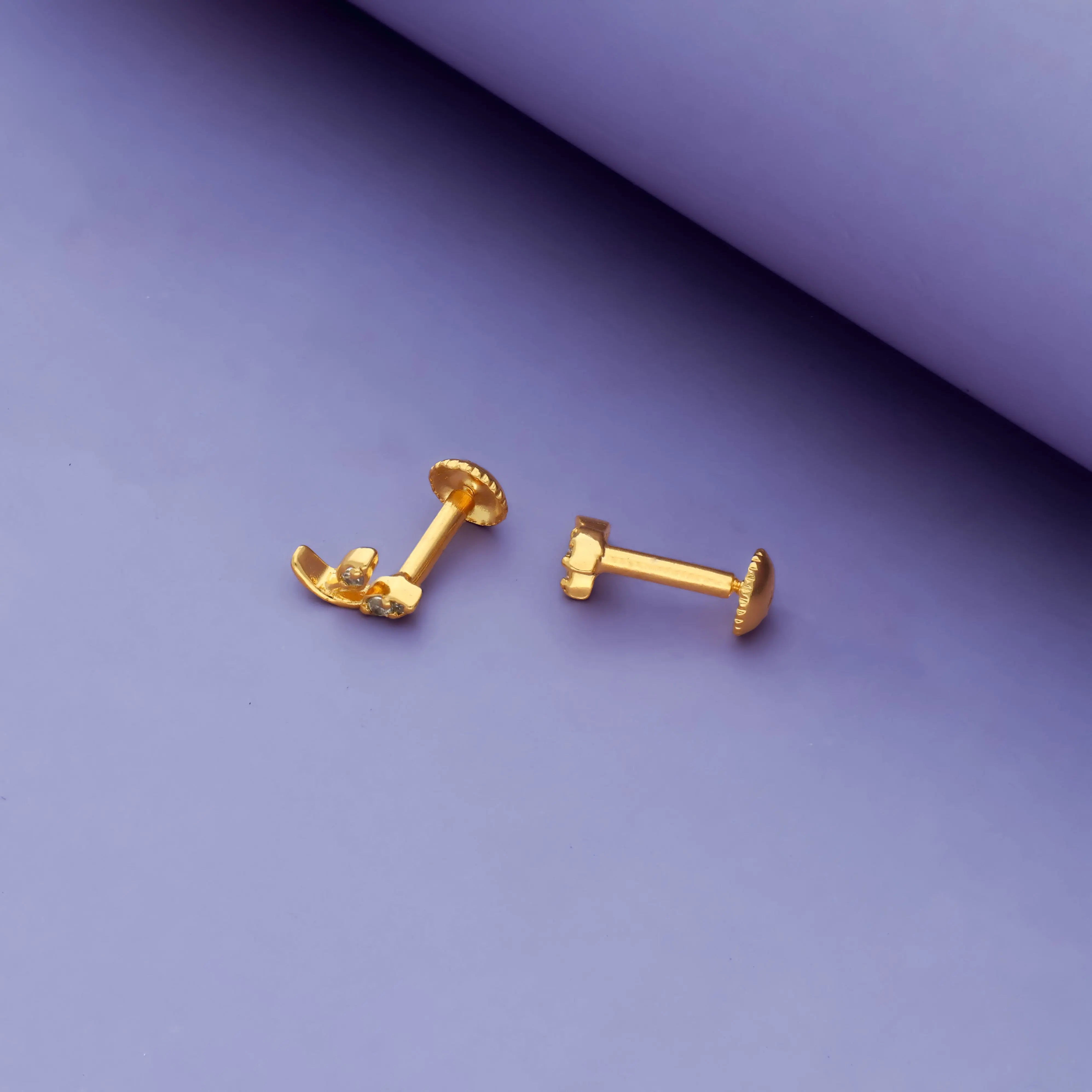 Twin Leaf 925 Silver Kids Stud Earring