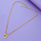 Heart Glow 925 Silver Layered Chain Necklace