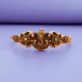 Gajamukha Floral 925 Silver Temple Bangle