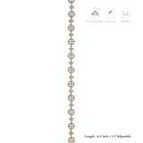 Royal Halo Rose Gold Polish 925 Silver Minimal Bracelet