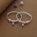 Jingle Bow 999 Silver Kid Bangle(0-5 Yrs)