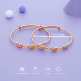 Rosy Flutter 925 Silver Kid Bangles (0-5 Yrs)