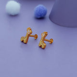 Yellow Giraffe 925 Sterling Silver Kids Stud (3+ Yrs)