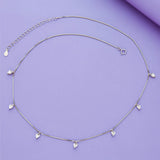 sterling silver heart charm necklace