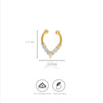V-Glow Crystal 925 Silver Septum Earring