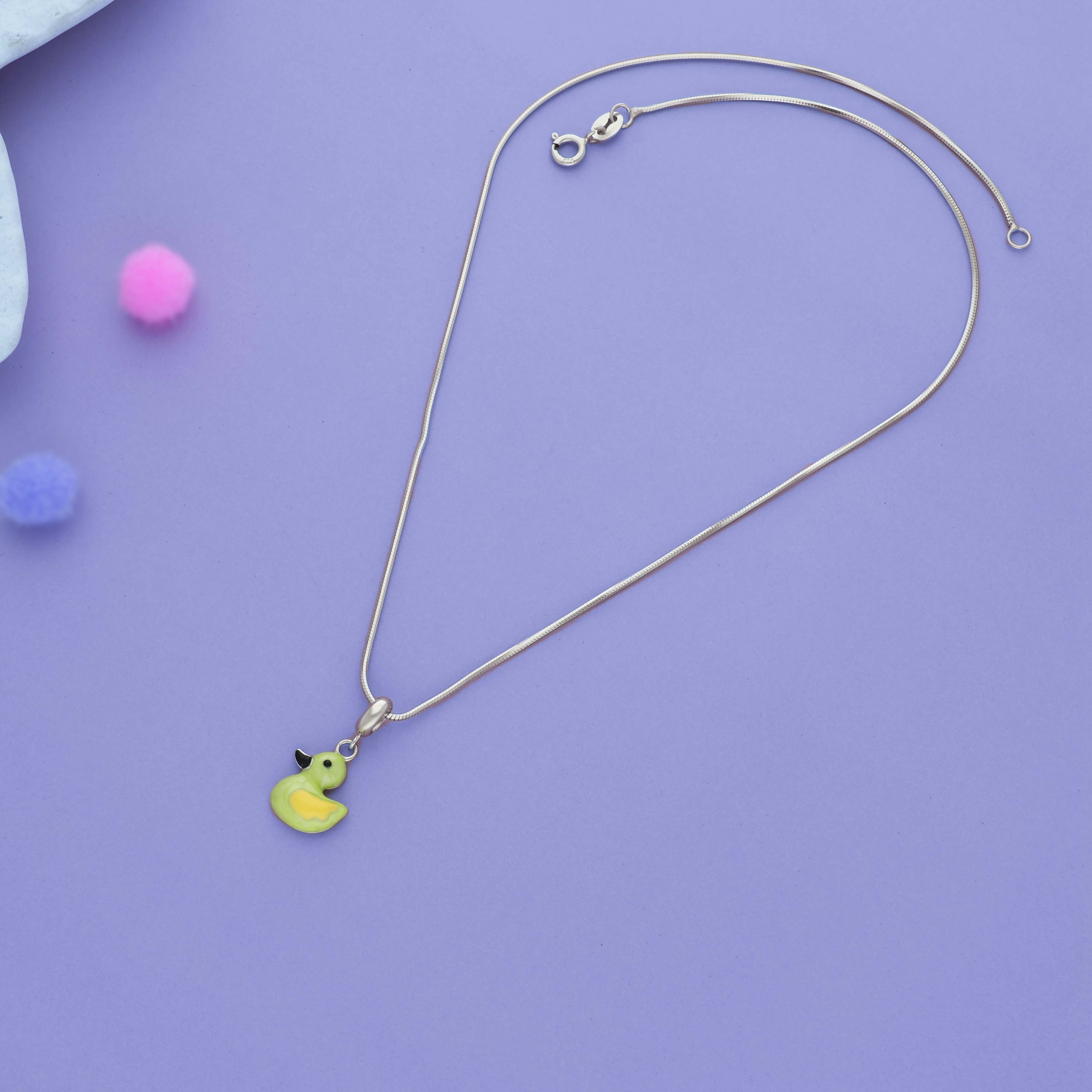 Buttercup Duck 925 Silver Kid Pendant(3+ Yrs)