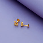 925 Silver Gold-Plated Kids Swan Studs