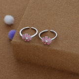 Floret Adjustable 925 Silver Fancy Toering