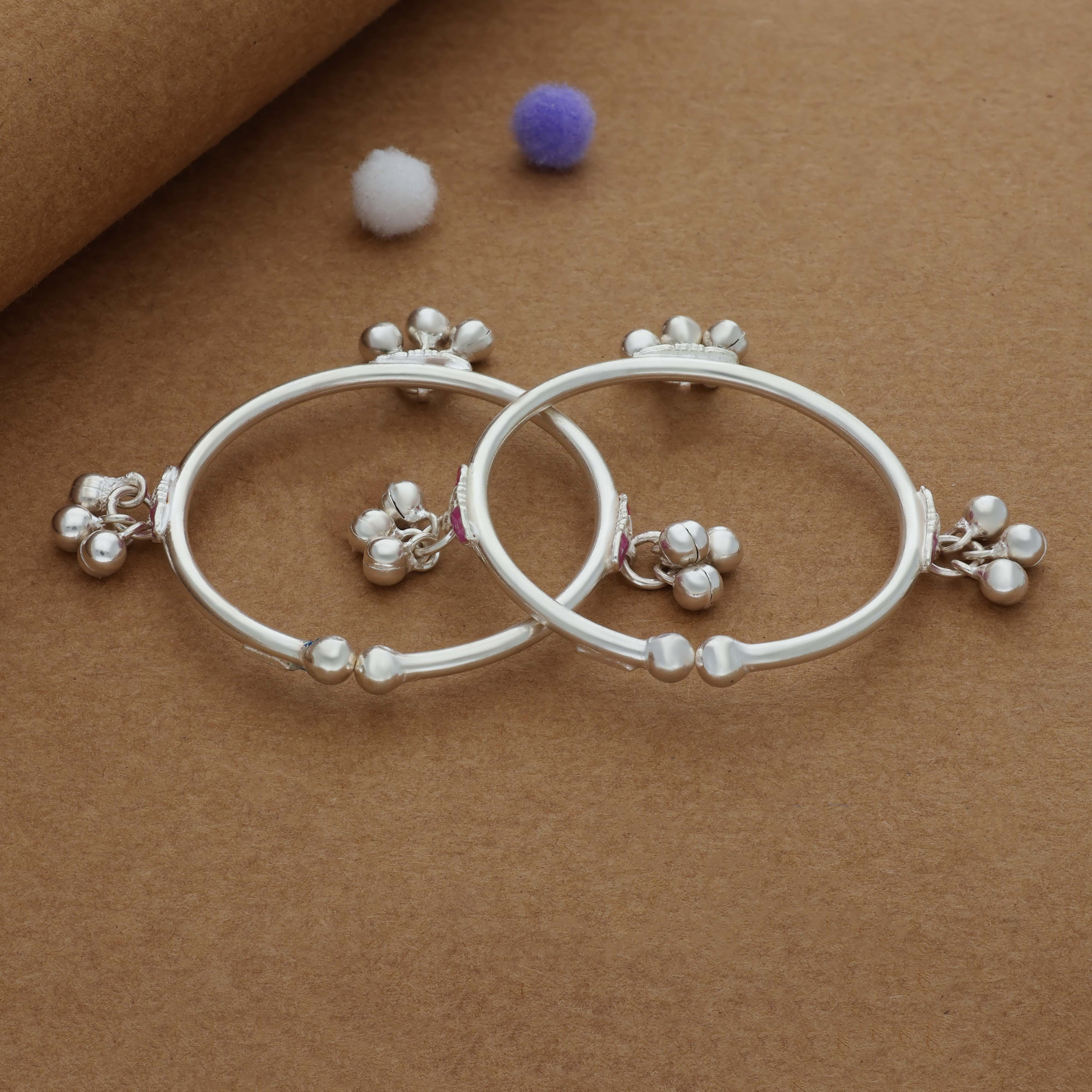 Shubhra Bells 925 Silver Kid Anklet(1-2Yrs)