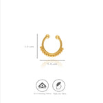 925 Silver Gold Polish Crown Septum Earring