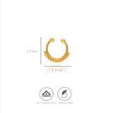 925 Silver Gold Polish Crown Septum Earring