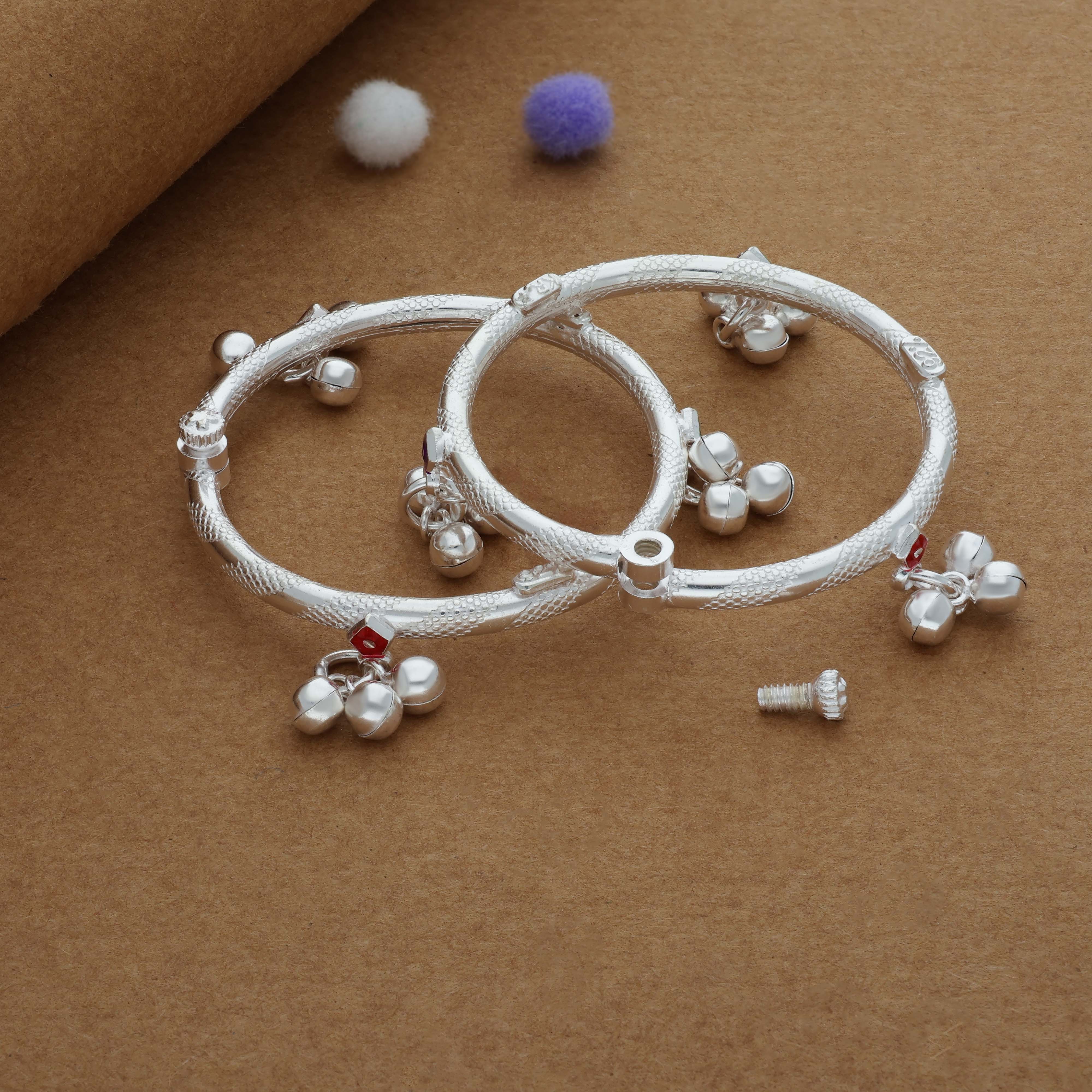 Sweet Jingle 925 Silver Traditional Kid Anklet(1Yr-2Yrs)