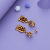 Devi Darshanam Traditional 925 Gold Polish Silver Earring